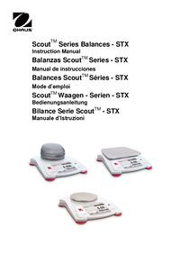 Thumbnail of document Manual - Scout Series, Ohaus Toploader Balance